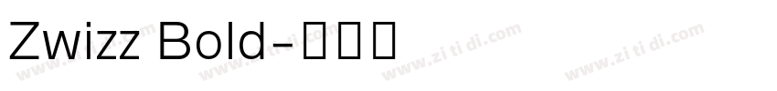 Zwizz Bold字体转换